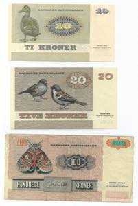 Danimarca - lotto di 2 banconote