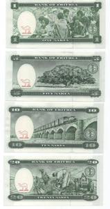 Eritrea - lotto di 4 banconote