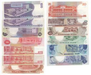 Filippine - lotto di 13 banconote
