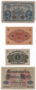 Germania - lotto di 4 banconote ... 