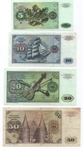 Germania - lotto di 4 banconote