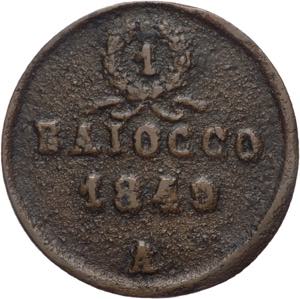 Repubblica Romana - 1 baiocco 1849 - zecca ... 