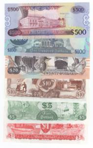 Guyana - lotto di 6 banconote