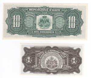 Haiti - lotto di 2 banconote