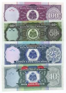 Haiti - lotto di 4 banconote