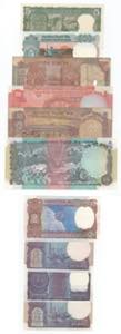 India - lotto di 10 banconote
