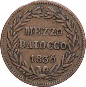 Stato Pontificio - 1/2 Baiocco 1836 - ... 