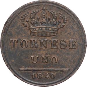 1 Tornese 1840 - Ferdinando II (1830 - 1859) ... 