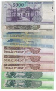 Ungheria - lotto di 9 banconote