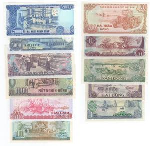 Vietnam - lotto di 11 banconote