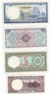 Vietnam - lotto di 4 banconote