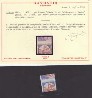 Italia Francobollo 1.400 lire 1983 Castello ... 