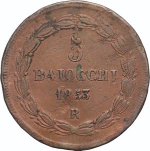 Stato pontificio - 5 Baiocchi 1853 - Pio IX ... 