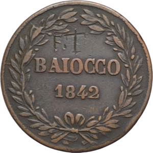 Stato Pontificio - 1 Baiocco 1842 - Gregorio ... 