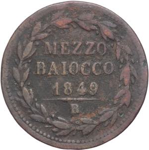 Stato Pontificio - 1/2 Baiocco 1849 - Pio IX ... 