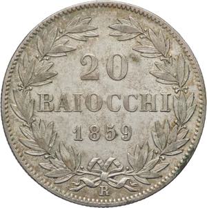 Stato Pontificio - 20 Baiocchi 1859 - Pio IX ... 