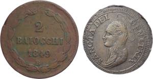 lotto 2 monete papali - Gr. 18,33 - Gr. 13,99