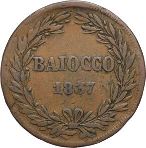 Stato Pontificio - 1 Baiocco 1837 - Gregorio ... 