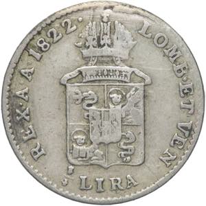 Regno Lombardo-Veneto - 1/4 di Lire 1822 - ... 