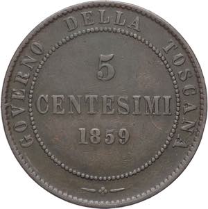 5 Centesimi 1859 - Vittorio Emanuele II ... 