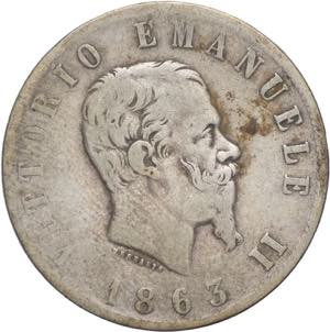 2 Lire 1863 - Vittorio ... 