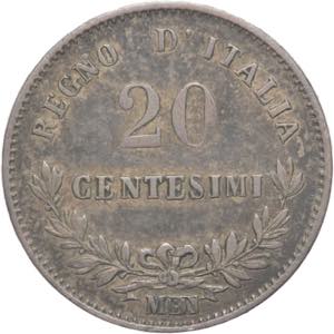 20 Centesimi 1863 - Vittorio Emanuele II ... 