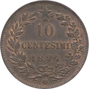 Umberto I (1878-1900) - 10 centesimi 1894 - ... 