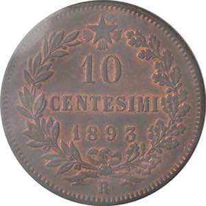 10 Centesimi 1893 - Umberto I (1878 - 1900) ... 