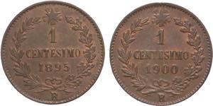 Lotto 2 monete 1 centesimo 1895-1900 - ... 