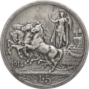 5 lire 1914 - Vittorio Emanuele III (1900 - ... 