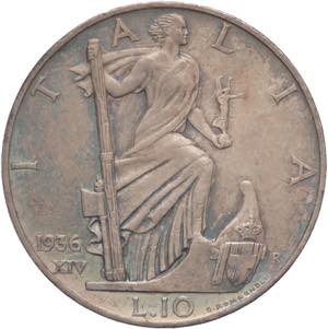 10 lire 1936 - Vittorio Emanuele III (1900 - ... 