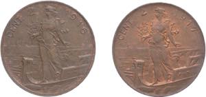 Lotto 2 monete da 2 centesimi 1916-1917 - ... 