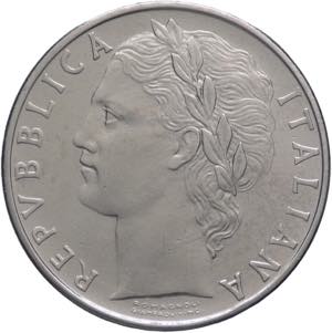 100 lire 1965 - Minerva ... 