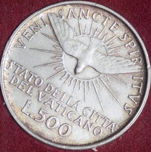 500 lire 1958 - Sede Vacante - Gig. 261