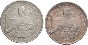 Lotto 2 monete da 10 Lire 1938 e 1935 - KM#10