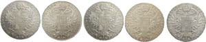 Austria - lotto di 5 monete da 1 Tallero ... 