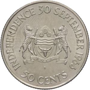 Botswana - 50 Centesimi 1966 - Indipendenza ... 