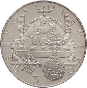 Cecoslovacchia - Medaglia da 3 ducati 1973 - ... 