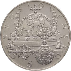 Cecoslovacchia - 5 ducati 1973 - regni ... 