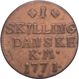 Danimaca - 1 Skilling 1771 - gr. 11,07 - Cu. ... 