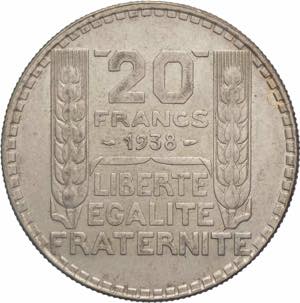 Francia - 20 Franchi 1938 - Terza Repubblica ... 