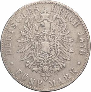 Impero Tedesco - 5 Marchi 1876 - Baden (1871 ... 