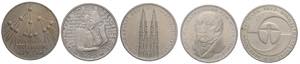 Germania - lotto di 5 monete da 5 Marchi - ... 
