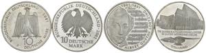 Germania - lotto di 2 monete da 10 Marchi ... 