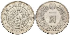 Giappone - 1 Yen 1896 - anno 29 - Drago ... 