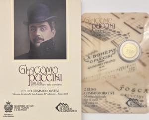 San Marino - 2 euro 2014 - Giacomo Puccini - ... 