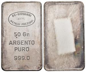 Lingotto argento De Giovanni - Ag .999 - gr. ... 