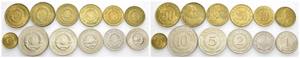 Jugoslavia - Lotto di 12 monete da 50 a 1 ... 