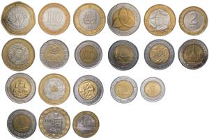 Lotto di 20 monete bimetalliche mondiali - ... 