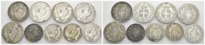 Umberto I (1878-1900) - Lotto di 9 monete da ... 